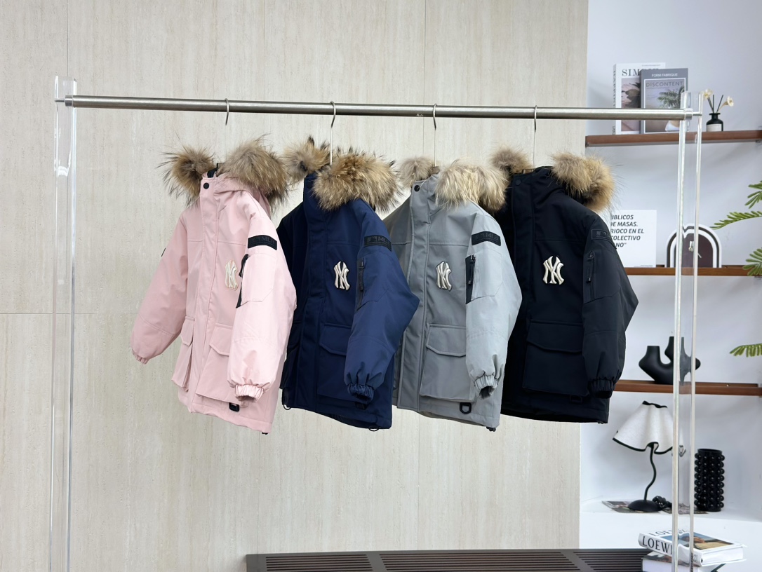 ｜MLB纽约洋基队 儿童徽标大毛领工装/羽绒服