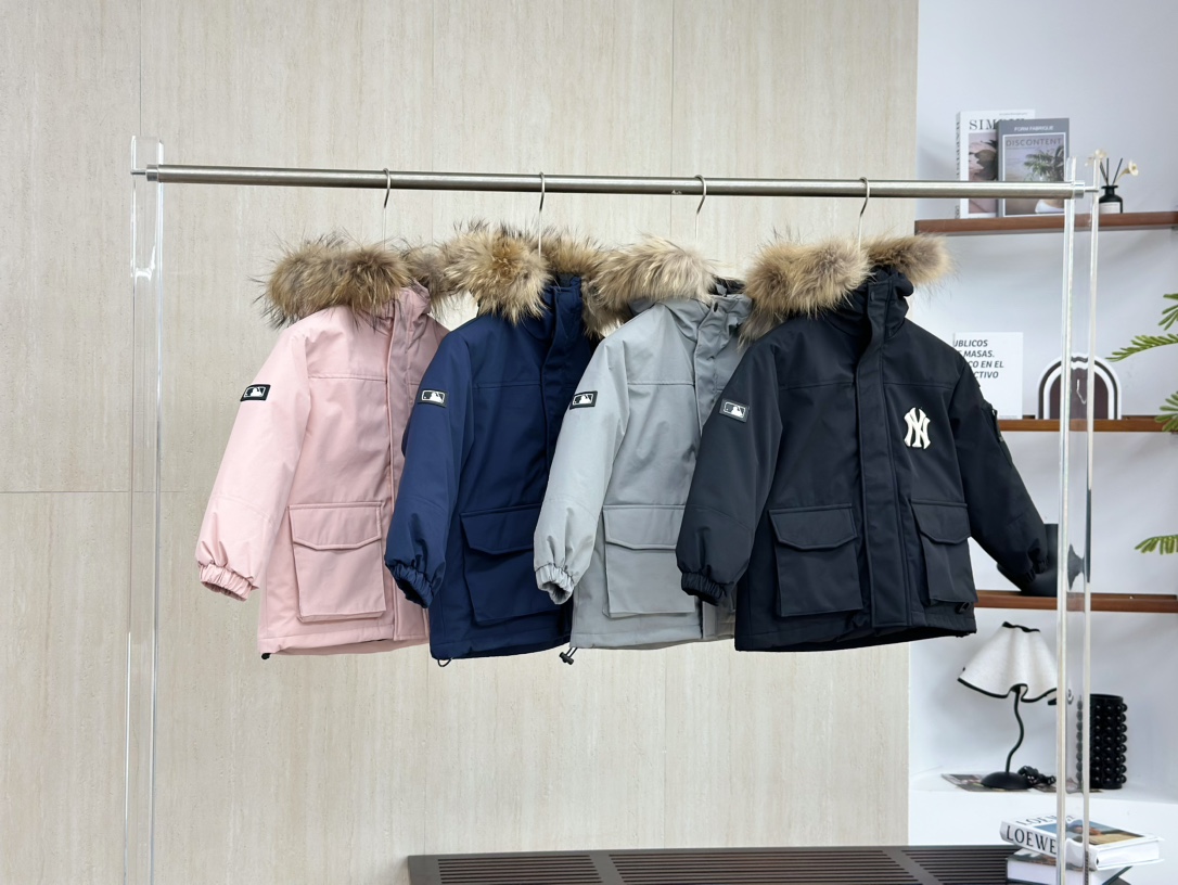 ｜MLB纽约洋基队 儿童徽标大毛领工装/羽绒服