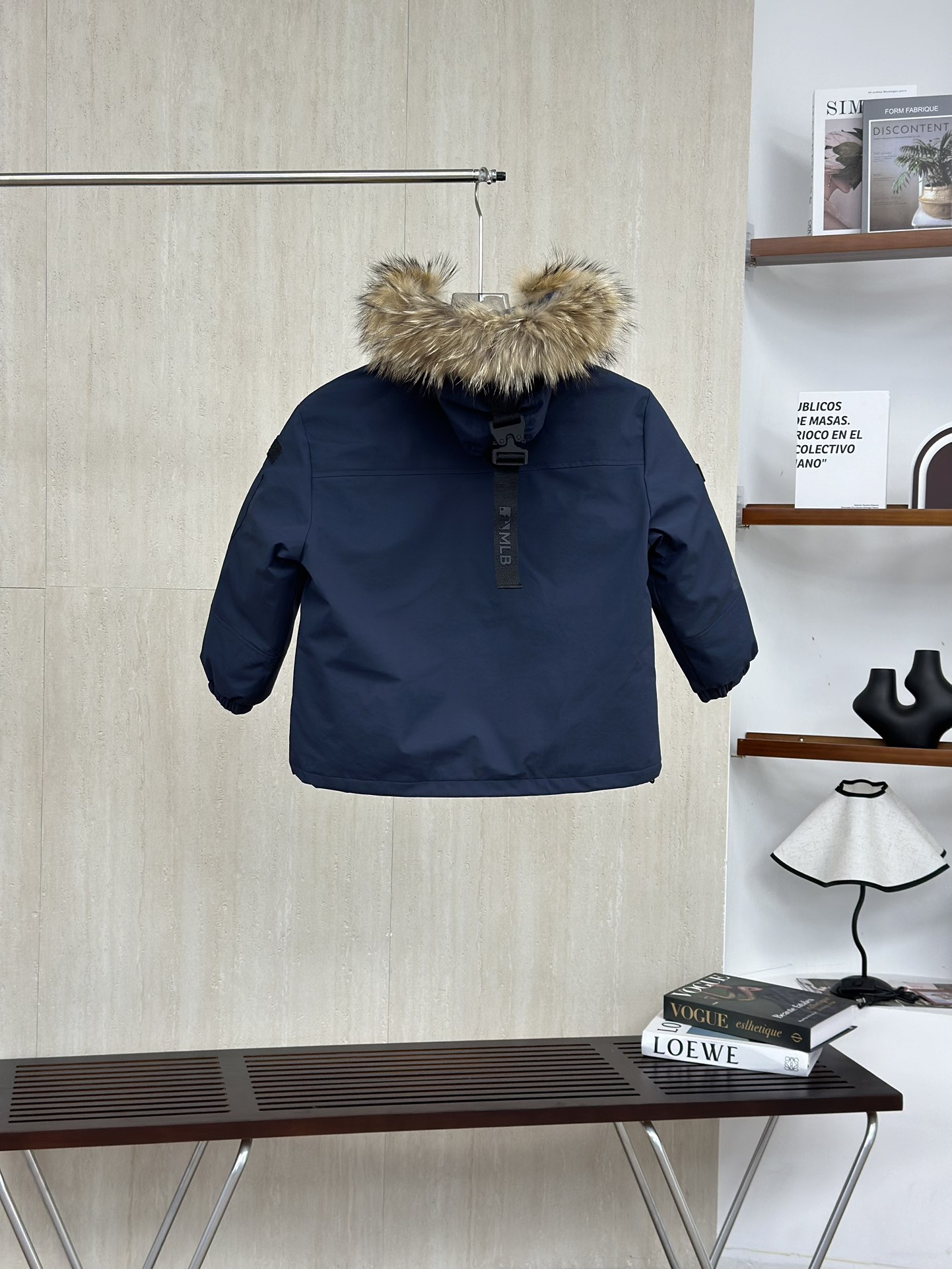 藏青 MLB纽约洋基队 儿童徽标大毛领工装/羽绒服-Chinese UA Cheap High Quatity Brand Clothes Bags handbags Sneakers wholesale wholesaler seller from China Factory suppliers Fashion Clothing Shoes best Quality Beautiful Price 藏青 MLB纽约洋基队 儿童徽标大毛领工装/羽绒服