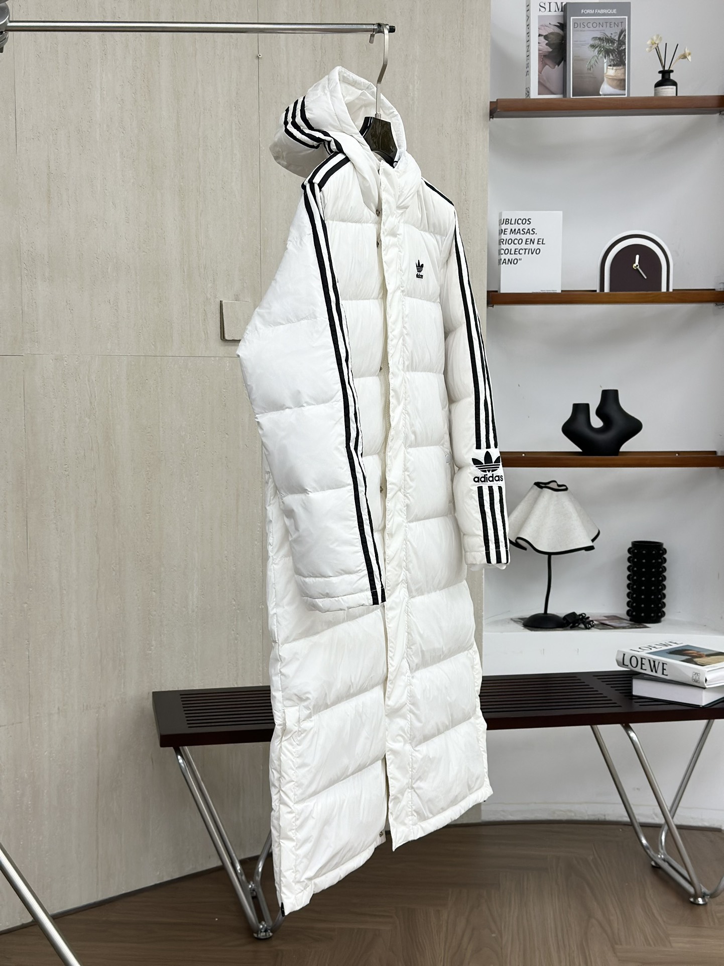 Adidas 3ST Long Coat Solid Color Embroidered Logo Outdoor Down Jacket 4 i1759981806 9496 4