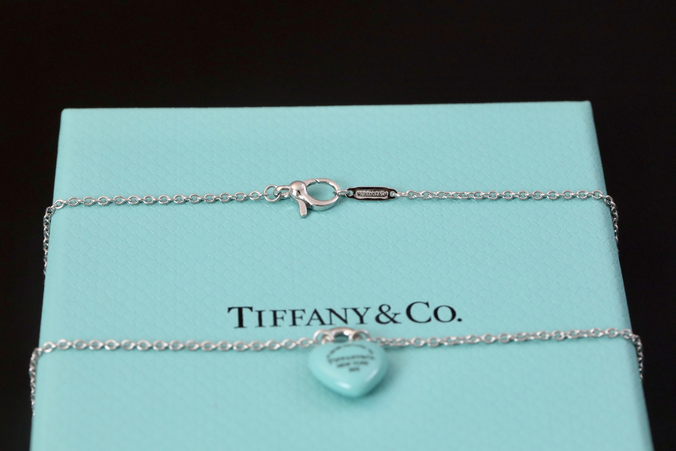 Tiffany Double Heart Tag 手链项链,饰品 5
