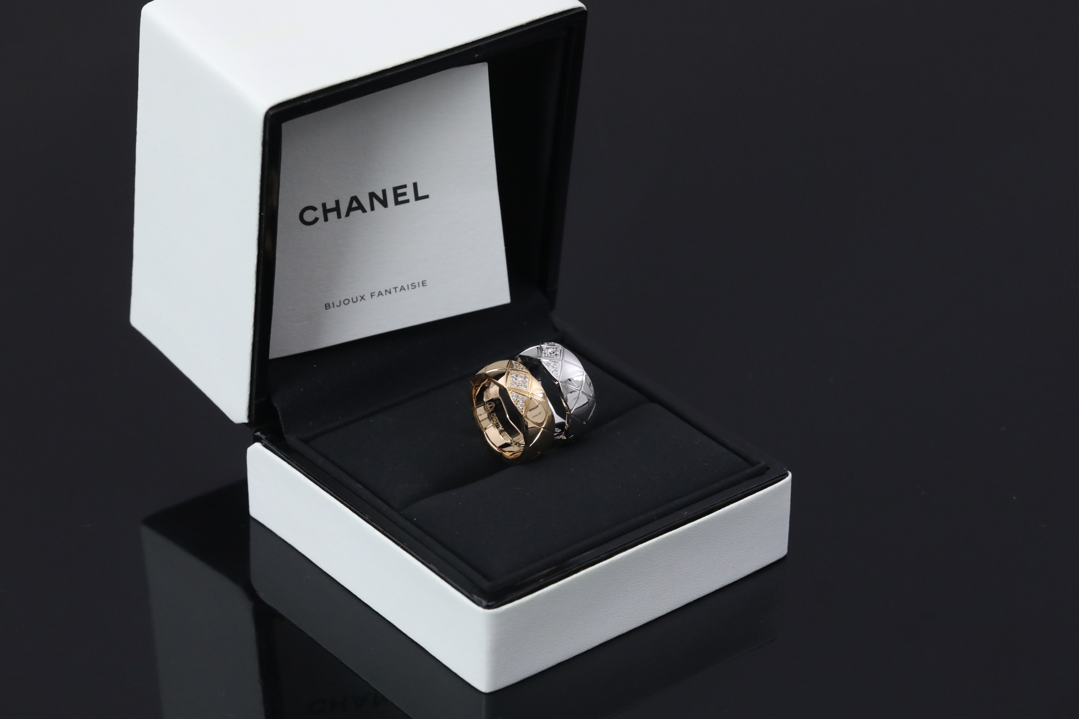 CNC精工版V金版香斜刘海Coco戒