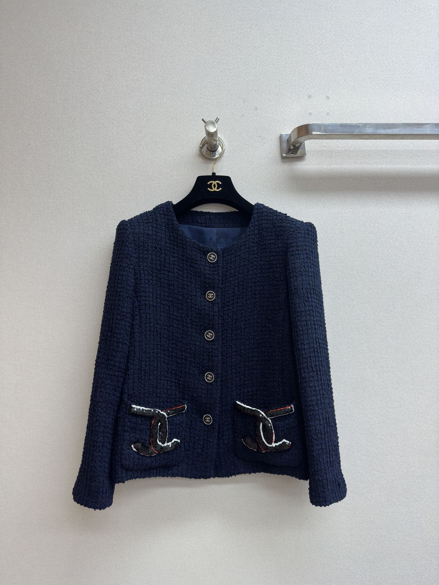 Chanel AAA
 Ropa Abrigos y chaquetas Azul oscuro Gris Colección primavera – verano
