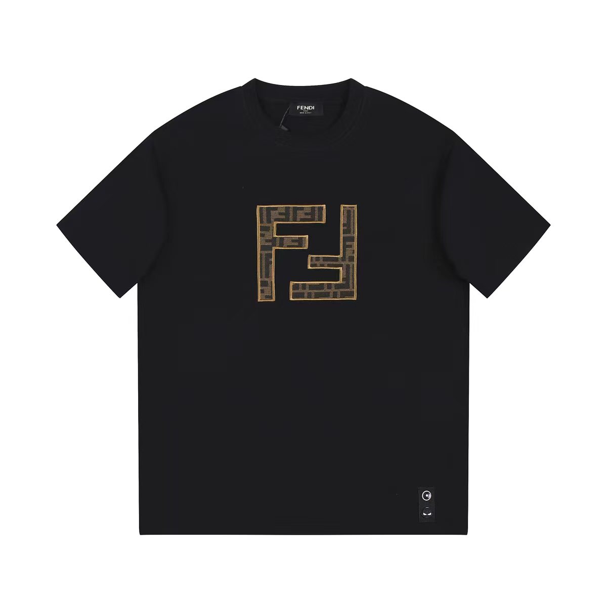 Fendi Clothing T-Shirt Black White Fashion