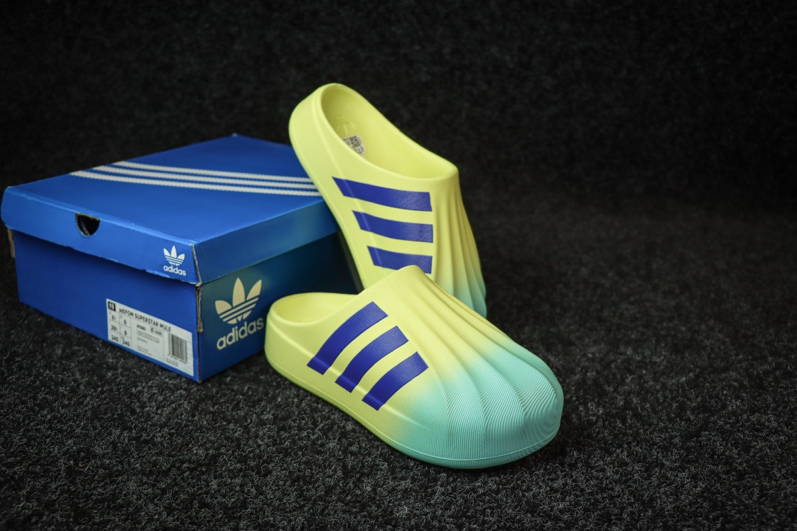 
东莞渠道 市面最顶级品质 ADIDAS adiFOM Superstar MULE 贝壳头版一脚蹬半拖