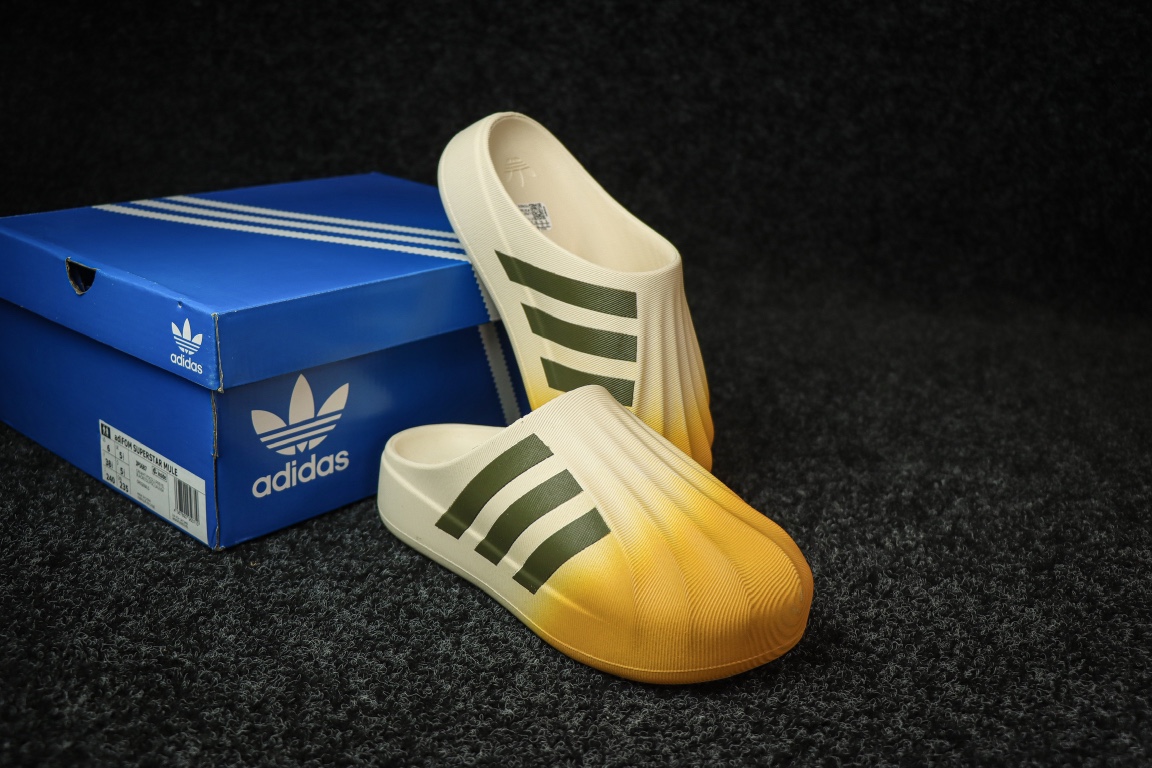 
东莞渠道 市面最顶级品质 ADIDAS adiFOM Superstar MULE 贝壳头版一脚蹬半拖