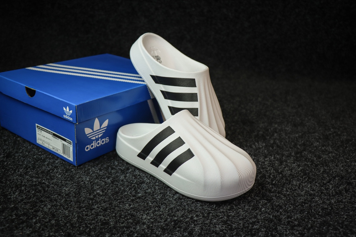 
东莞渠道 市面最顶级品质 ADIDAS adiFOM Superstar MULE 贝壳头版一脚蹬半拖