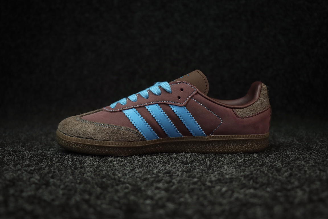 
adidas originals SAMBA OG 柔软舒适 防滑耐磨 低帮 训练鞋 棕色 海盐芝士
