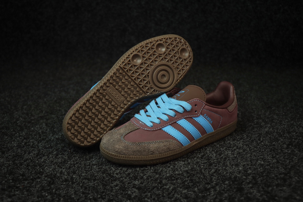 
adidas originals SAMBA OG 柔软舒适 防滑耐磨 低帮 训练鞋 棕色 海盐芝士
