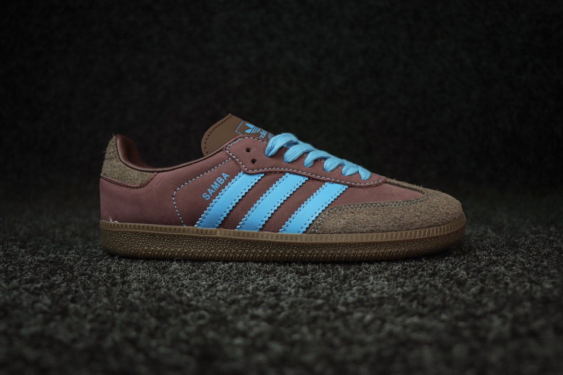 
adidas originals SAMBA OG 柔软舒适 防滑耐磨 低帮 训练鞋 棕色 海盐芝士
