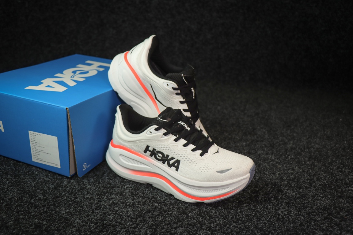 
HOKA ONE ONE Bondi 9 邦迪九代跑步鞋
白橙色 
货号：/WBLC  
尺码：36-