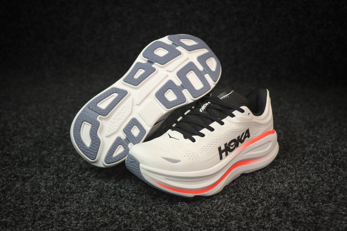 
HOKA ONE ONE Bondi 9 邦迪九代跑步鞋
白橙色 
货号：/WBLC  
尺码：36-