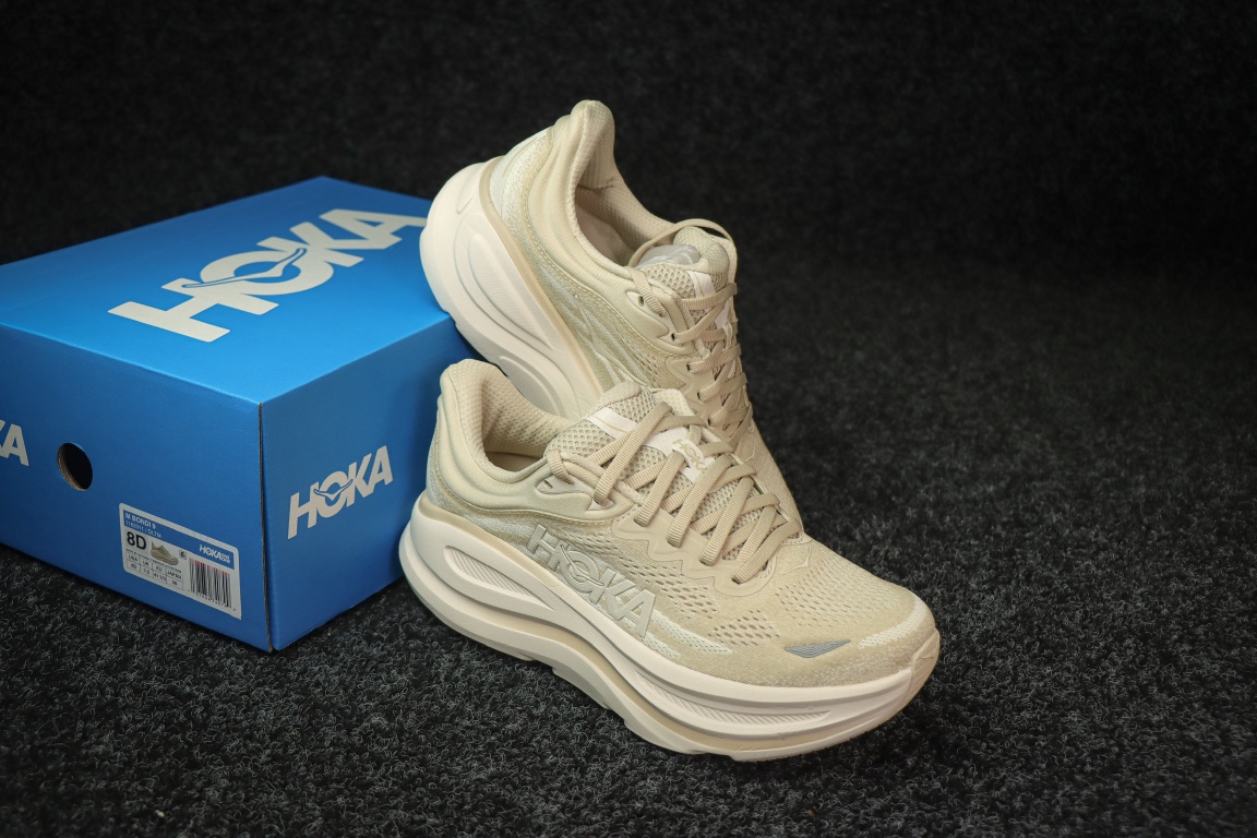 
HOKA ONE ONE Bondi 9 邦迪九代跑步鞋
流沙色
货号：-OLTM
尺码：36-45