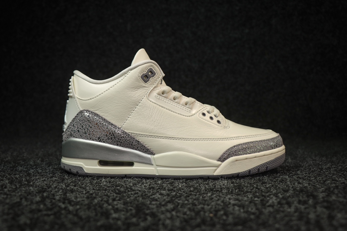 
OG纯原 Air Jordan AJ3 Retro 白灰液态银 
货号CK9246-100 
尺码：3