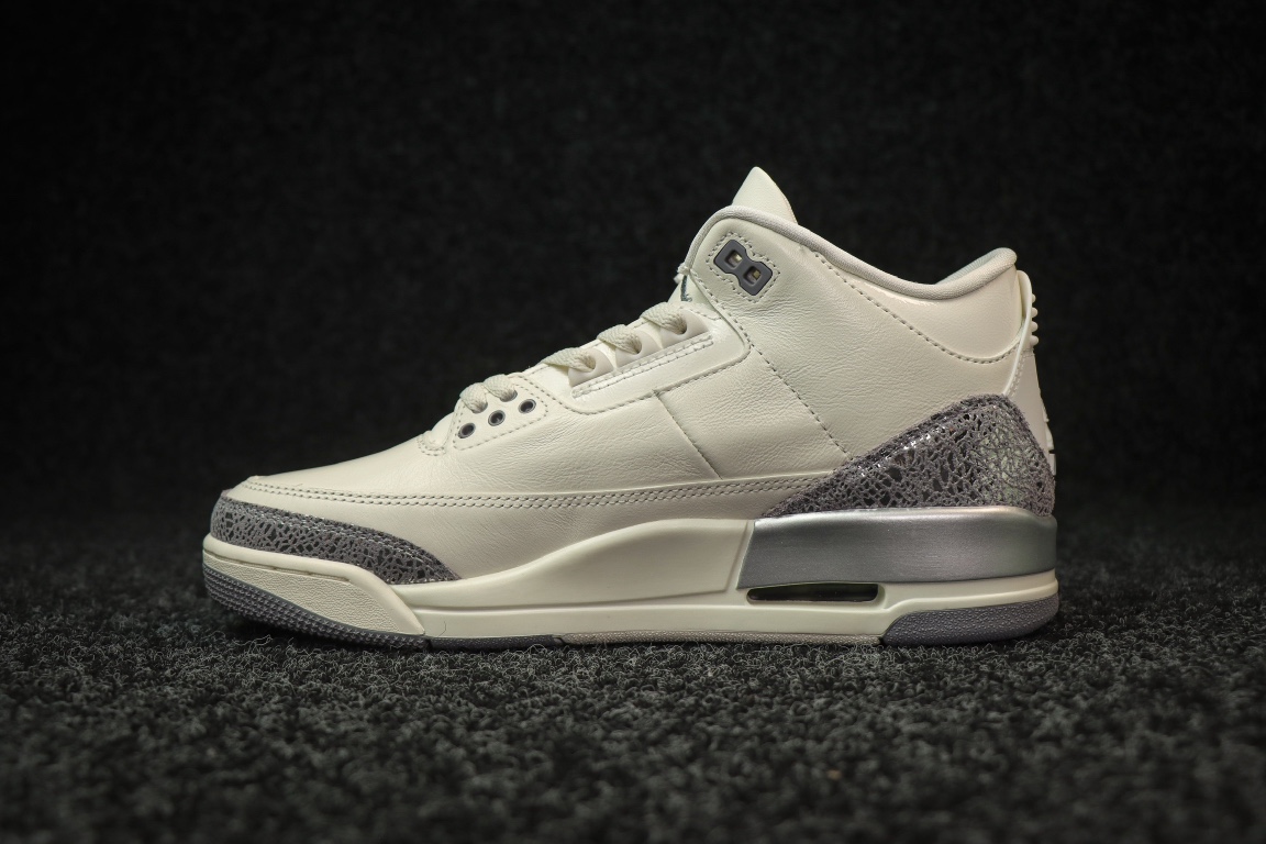 
OG纯原 Air Jordan AJ3 Retro 白灰液态银 
货号CK9246-100 
尺码：3