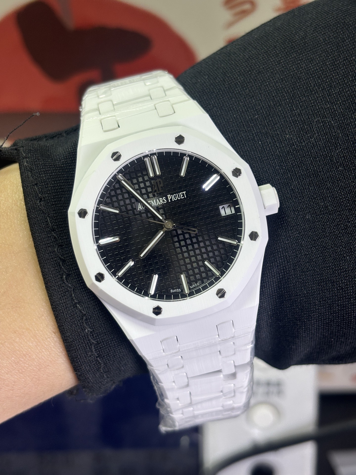 NO:944970,AS 15500 white ceramic,19860909AS 15500 白陶瓷,,Watch