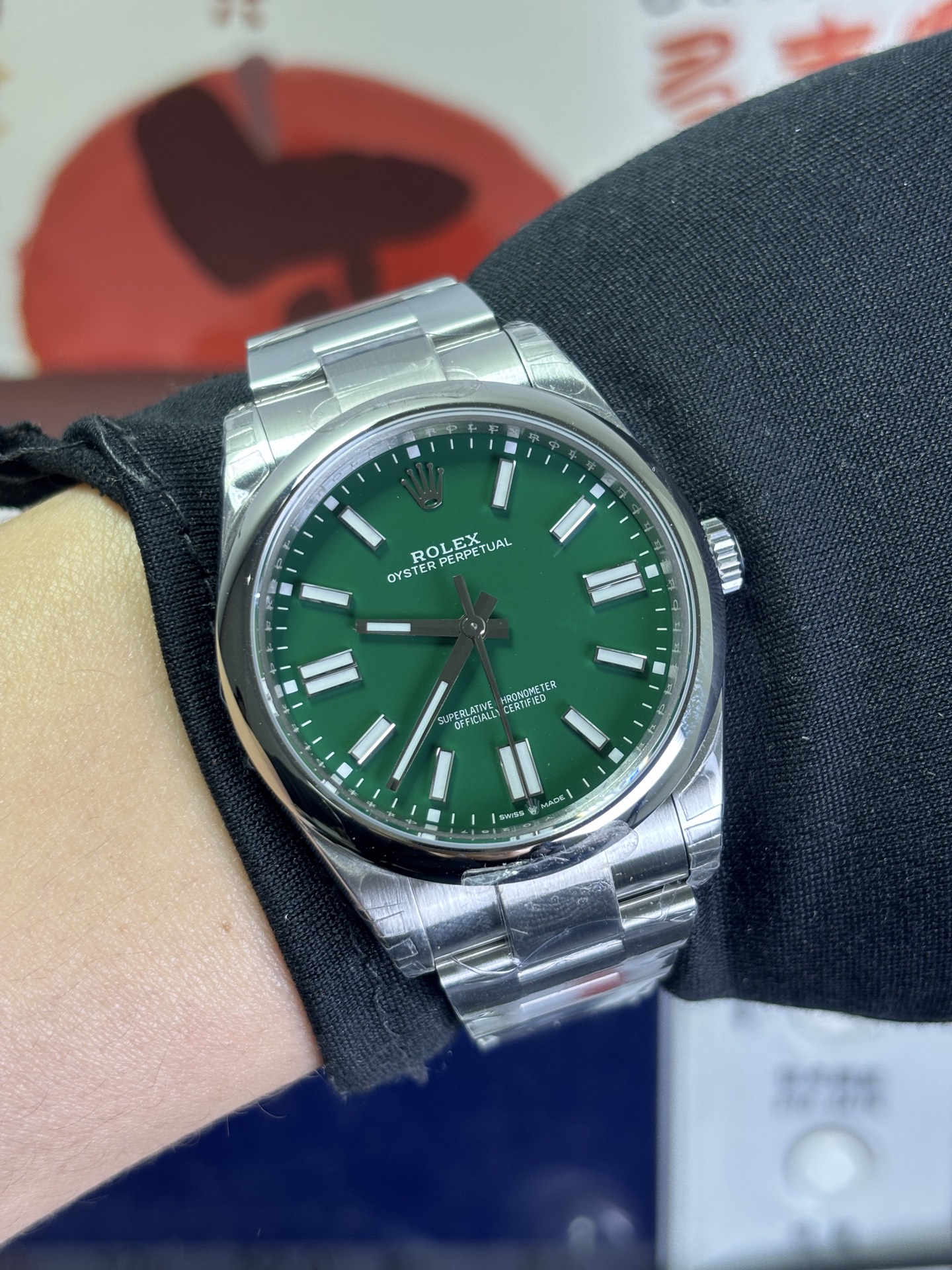NO:945079,VS Rolex Perpetual 41mm Green Disc,rolex19860909VS 劳力士恒动41mm 绿盘,,rolex,Watch