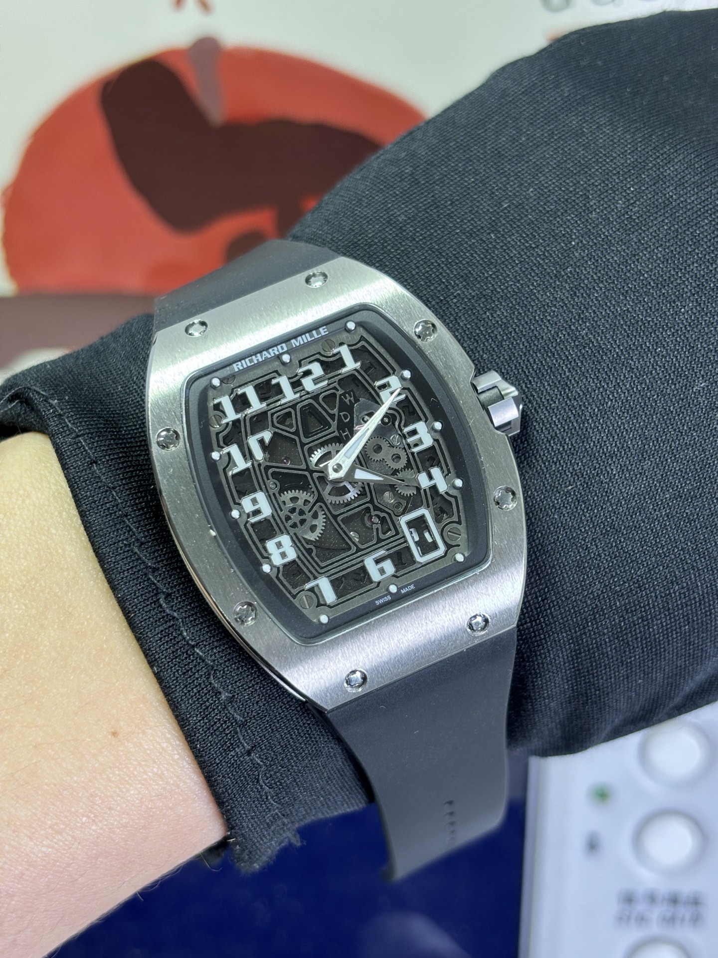 NO:945132,RM 67-01 3 o’clock will not move,19860909RM 67-01 3点位不会动,,Watch