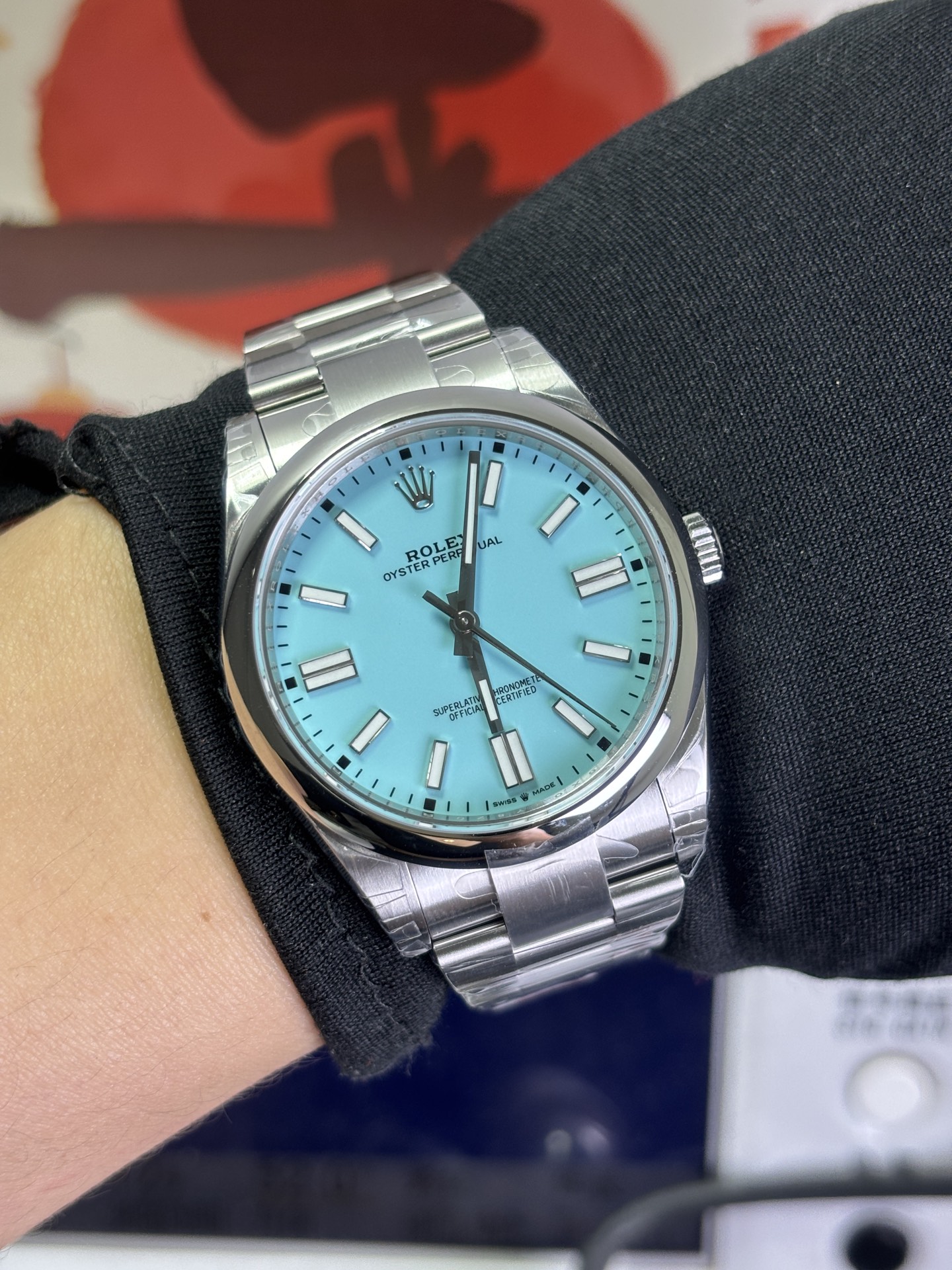 NO:945114,VS Rolex Perpetual 41 Tiffany,,tiffany,rolex19860909VS 劳力士 恒动41蒂芙尼,,tiffany,rolex,Watch