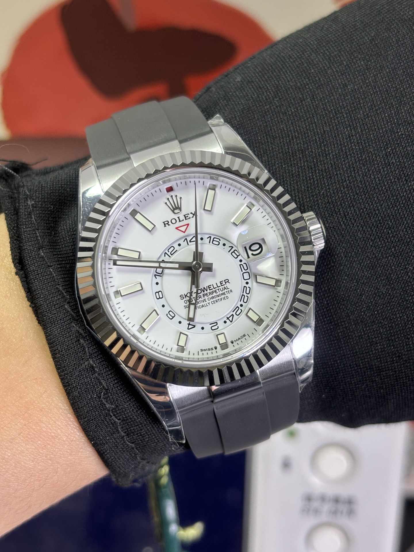 NO:945184,ZF Rolex Skywalker white face,rolex19860909ZF 劳力士 天行者白面,,rolex,Watch