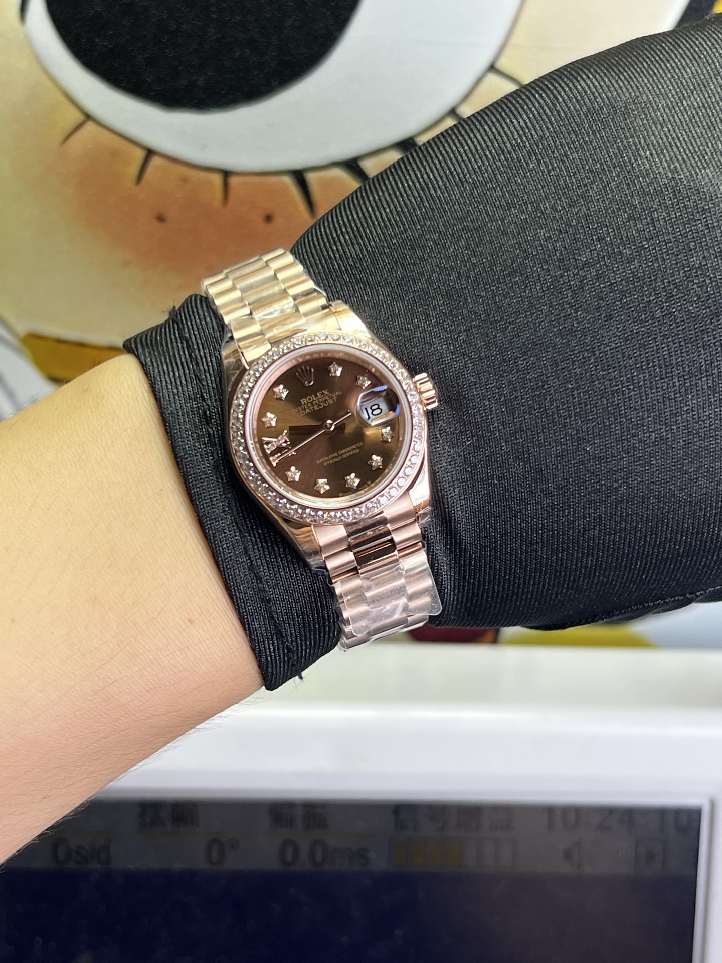 NO:944226,GS 28mm log rose gold diamond Roman face,19860909GS 28mm日志 玫瑰金钻罗马面,,Watch