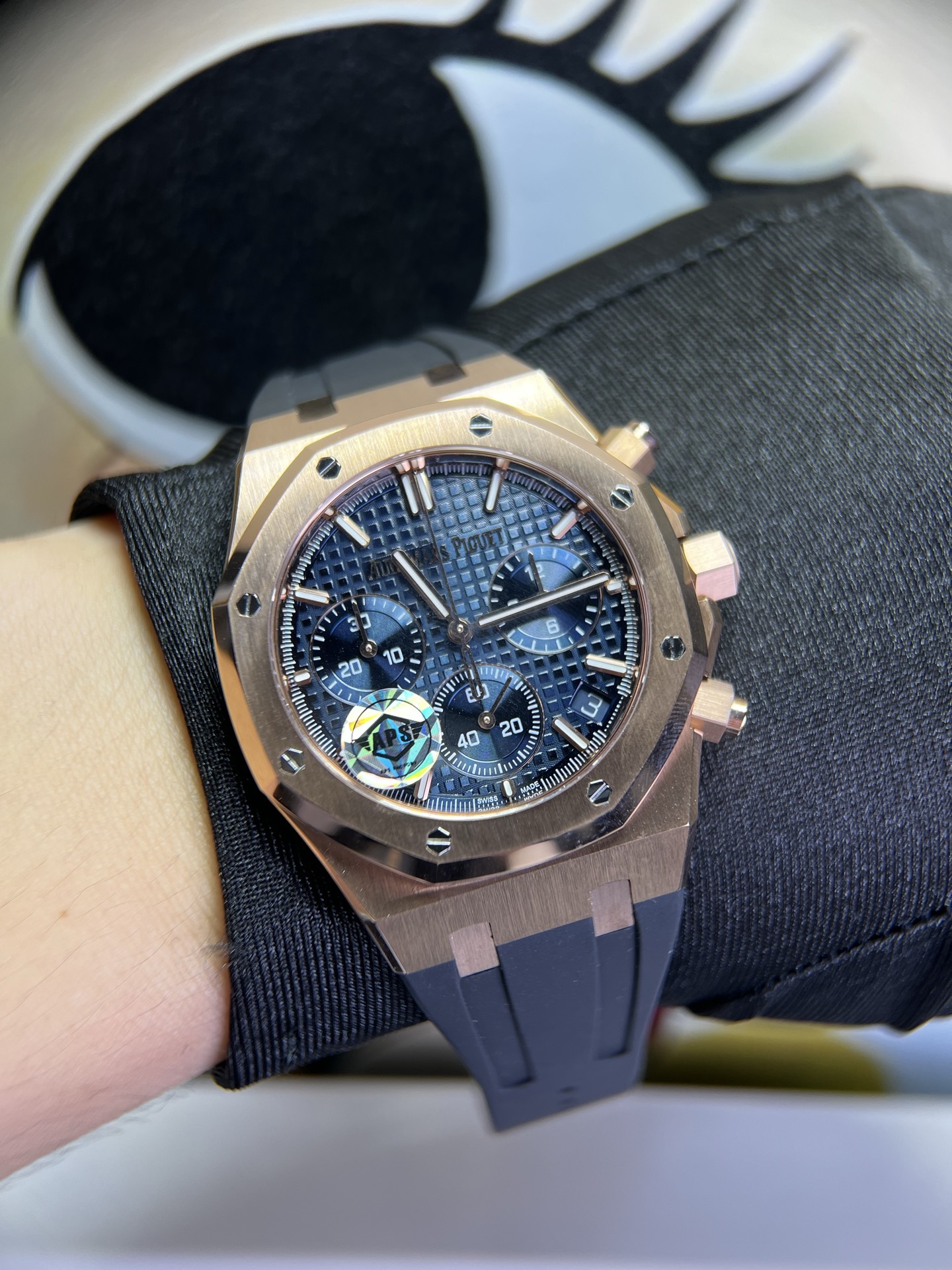 NO:945665,AS 26240 rose gold blue surface,19860909AS 26240 玫瑰金蓝面,,Watch