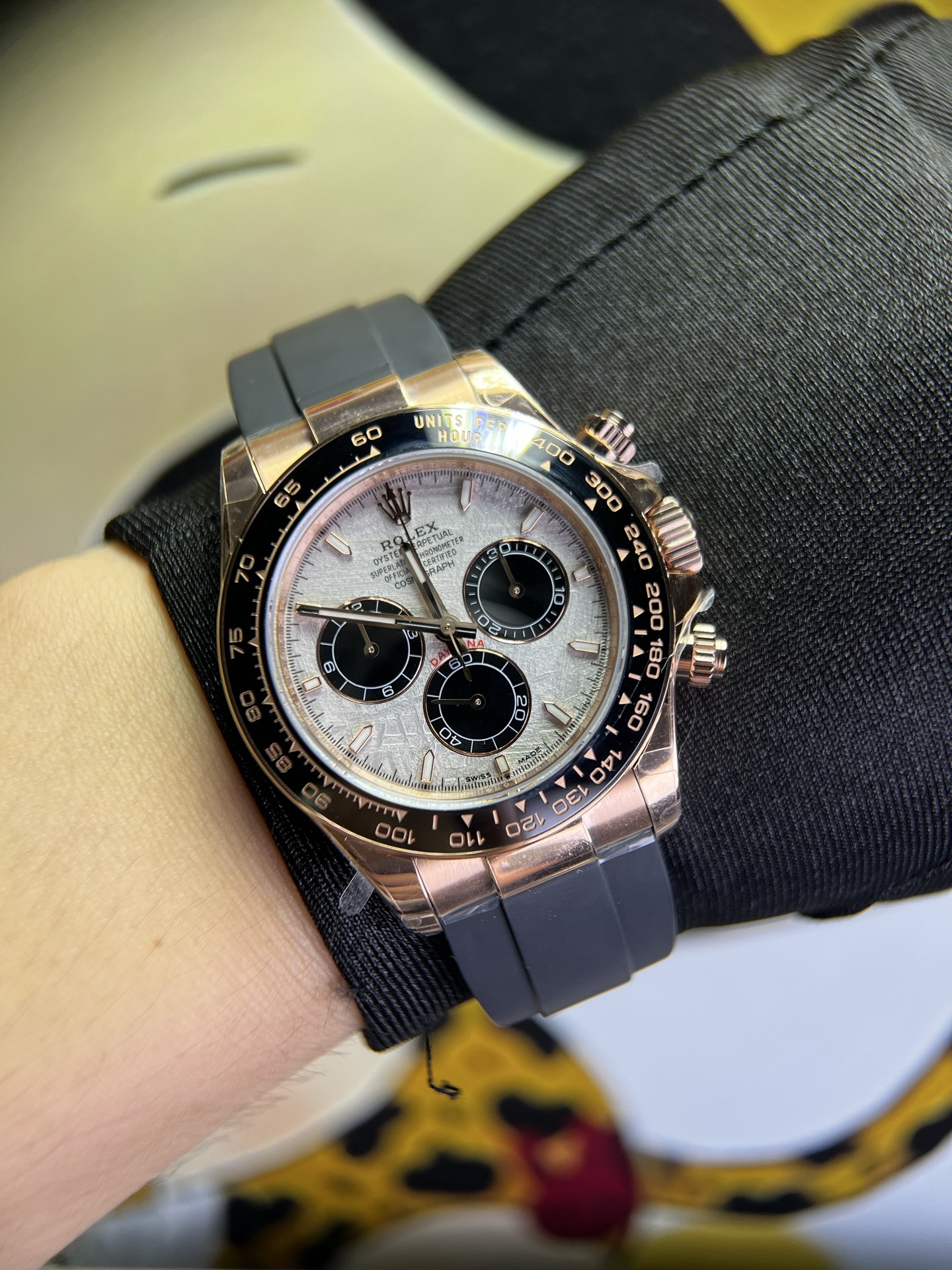 NO:945605,QF Rolex Daytona meteorite disc, rolex19860909QF 劳力士 迪通拿 陨石盘,,rolex,Watch