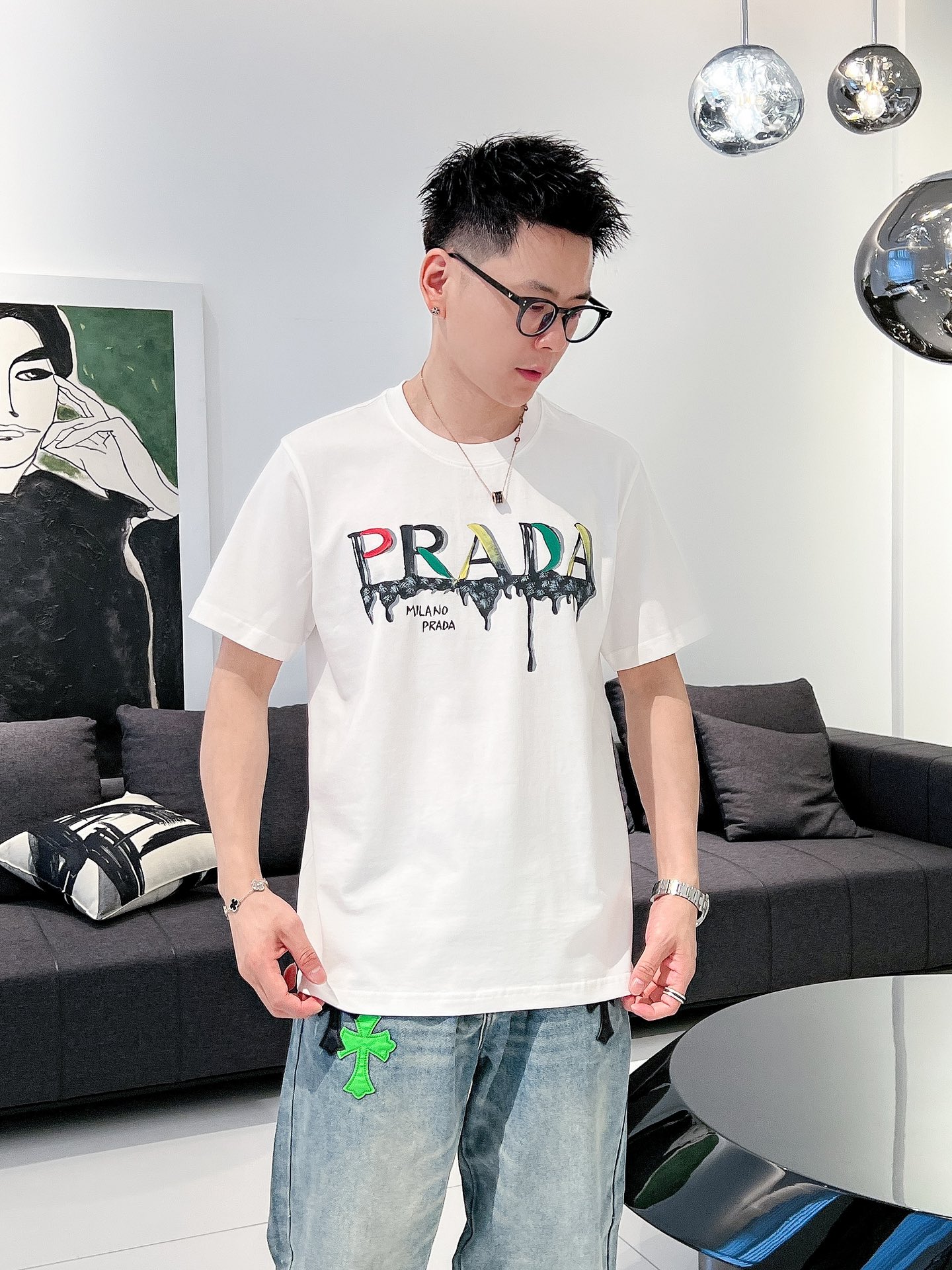 Replica Sale online
 Prada Clothing T-Shirt Spring/Summer Collection Fashion Short Sleeve