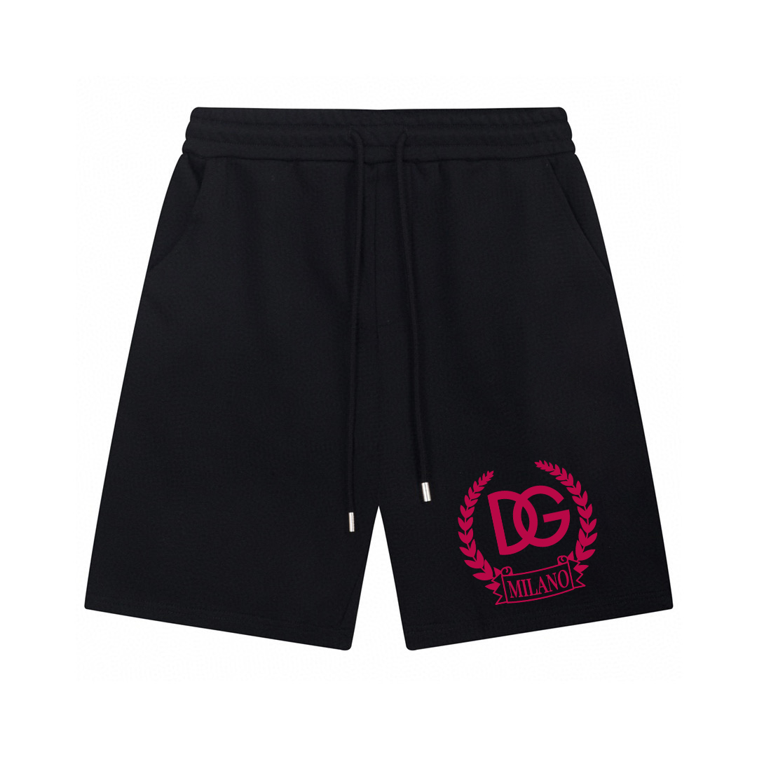 【Top】DG Dolce & Gabbana short estampado de primavera/verano 24ss, tejido de algodón peinado teñido y tejido a medida, g…