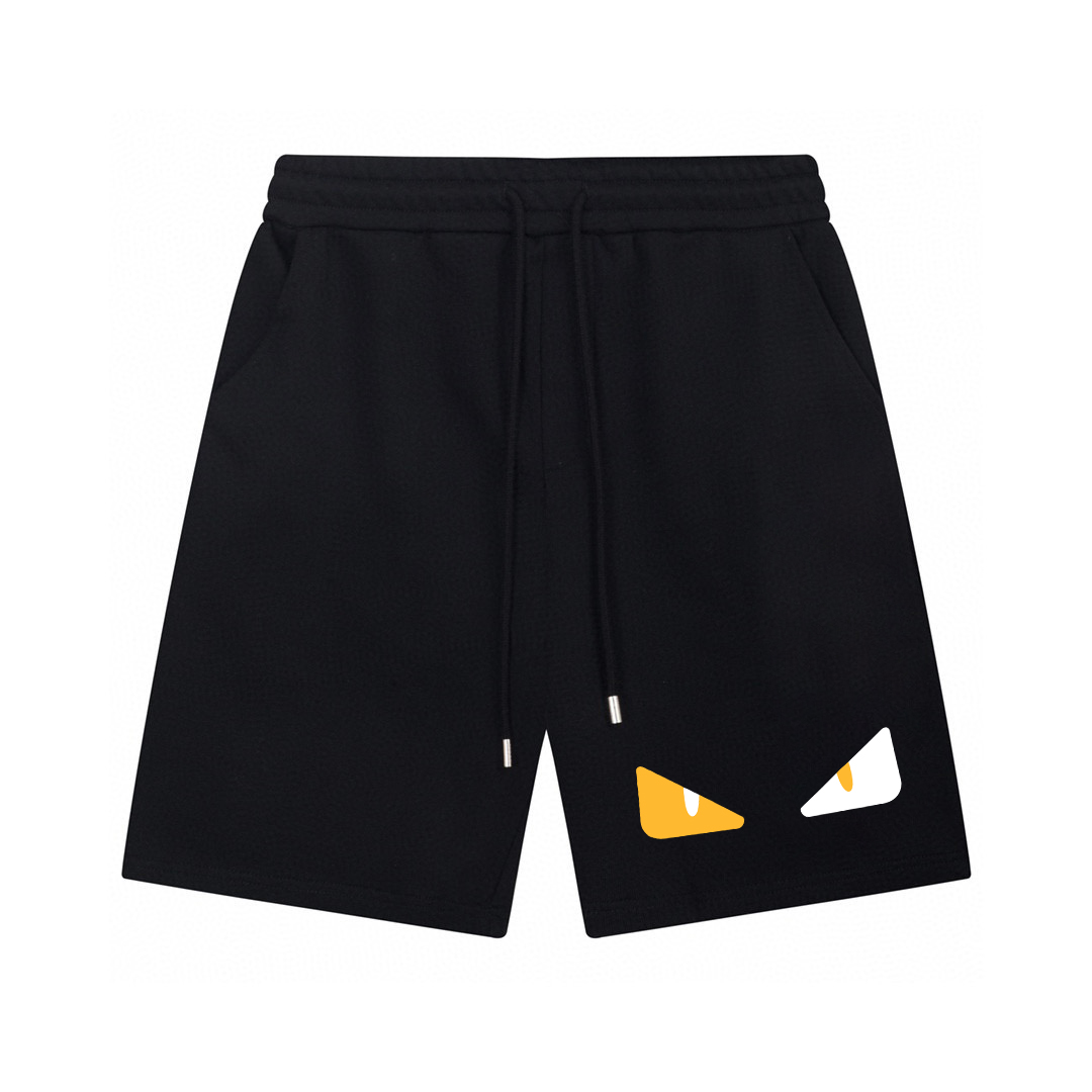 [Top] .FEN Finidi 24ss pantalones cortos con estampado de primavera/verano, tejido de rizo de algodón puro te…