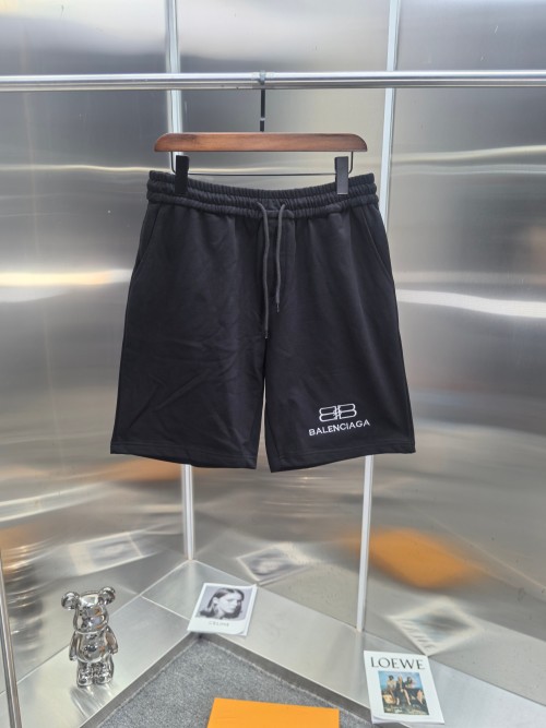 Balenciaga 25SS Embroidered Cotton Shorts - Unisex, Black, Sizes XS-L 1 Balenciaga 25SS Embroidered Cotton Shorts - Unisex, Black, Sizes XS-L