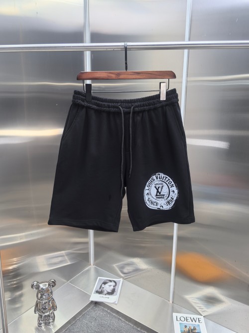 Louis Vuitton 25SS Printed Cotton Shorts - Black, Unisex, Sizes XS-L 1 Louis Vuitton 25SS Printed Cotton Shorts - Black, Unisex, Sizes XS-L