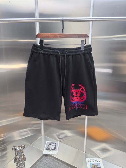 Gucci 25SS Spring/Summer Printed Shorts - Comfortable Cotton Terry Fabric