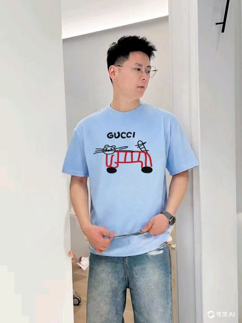 Gucci 25SS Designer Graphic Print Crew Neck Short Sleeve T-Shirt 1 Gucci 25SS Designer Graphic Print Crew Neck Short Sleeve T-Shirt