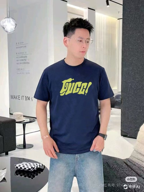 Gucci 25SS Designer Graphic Print Crewneck T-Shirt - Unisex, Stylish Cotton 1 Gucci 25SS Designer Graphic Print Crewneck T-Shirt - Unisex, Stylish Cotton