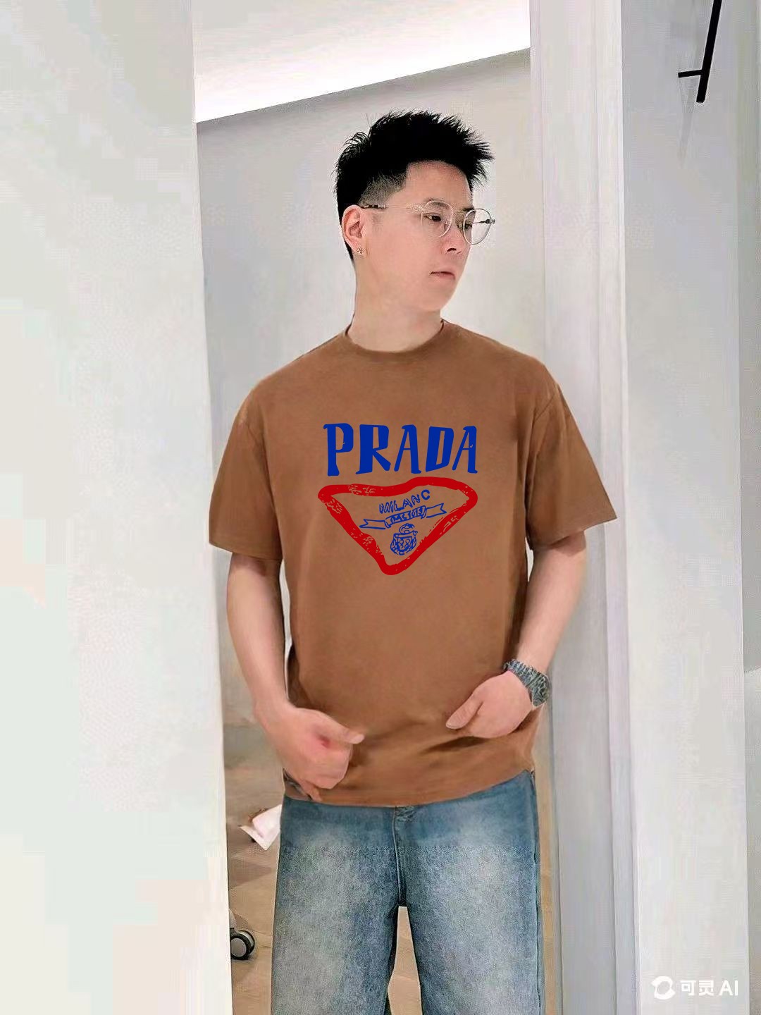 Prada 25SS Designer Print Crew Neck Short Sleeve T-Shirt - Unisex 2 a1746879081224 3420