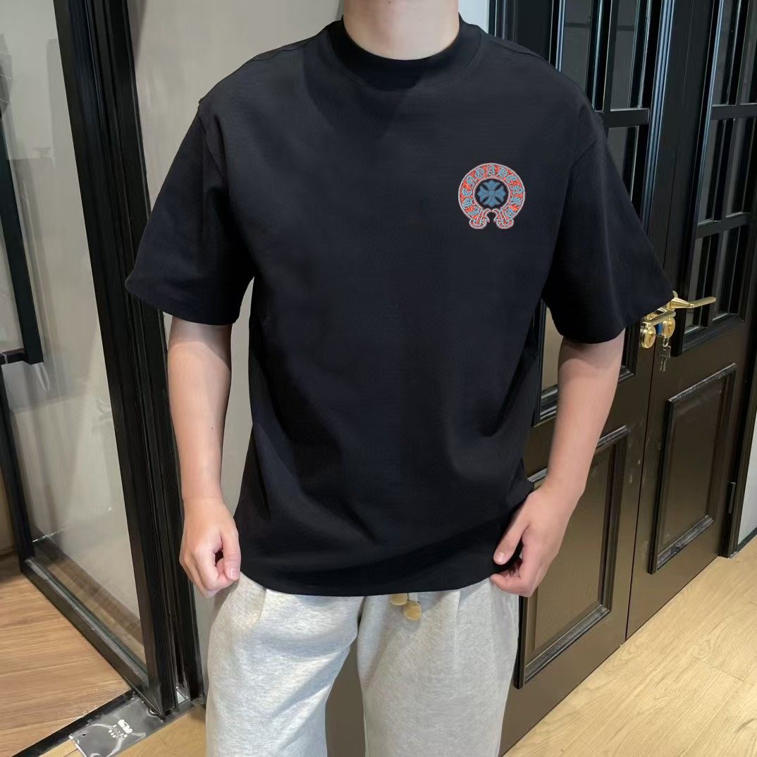Chrome Hearts Printed Round Neck Short Sleeve T-Shirt OS Loose Fit 2 a1747140587204 2048