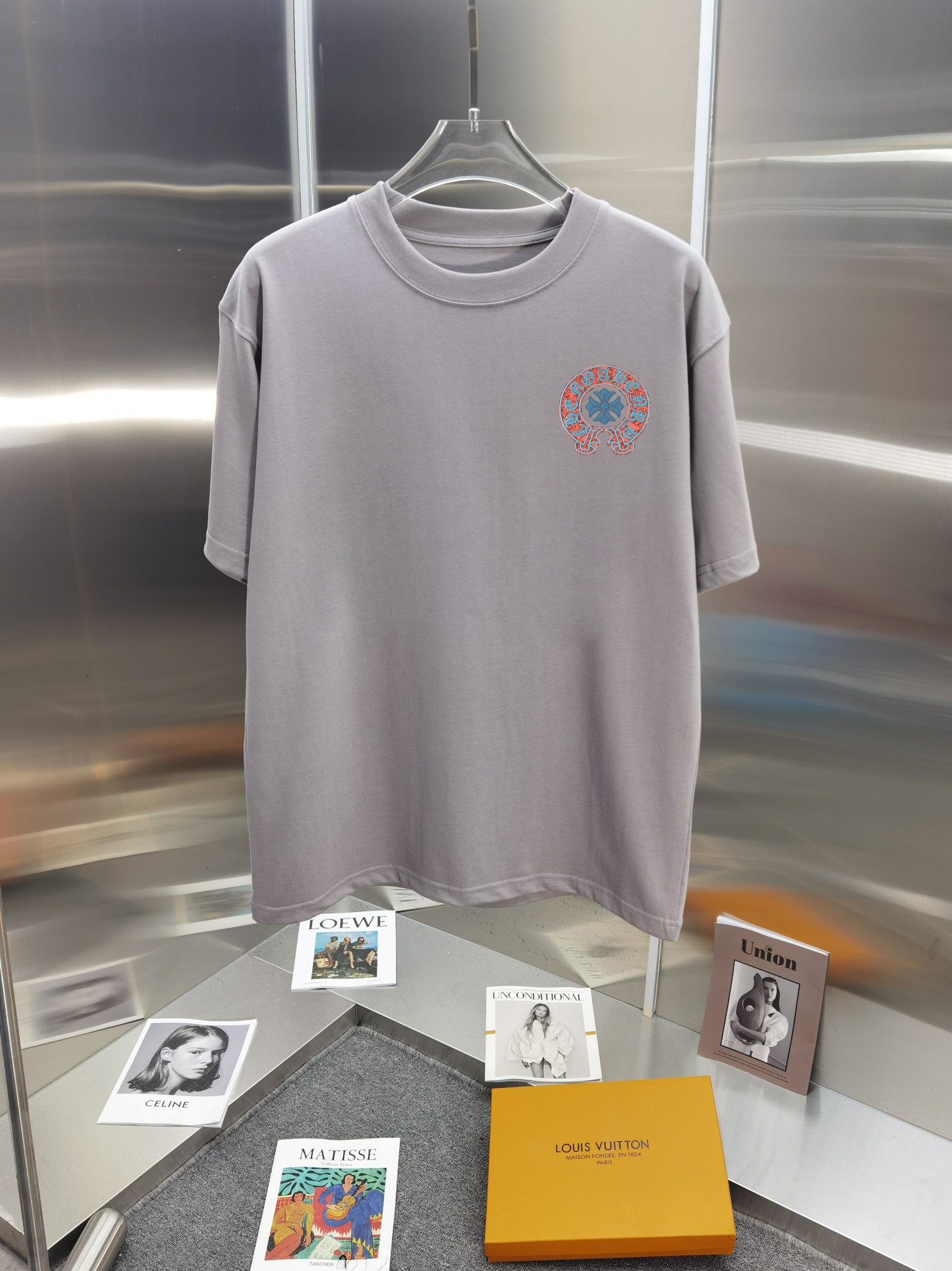 Chrome Hearts Printed Short Sleeve T-Shirt Round Neck Cotton Casual Tops 4 a1747140775179 4808