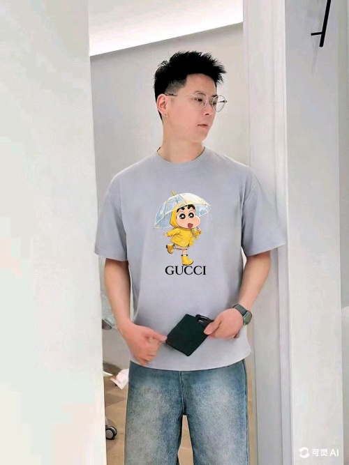 Gucci Cartoon Print T-Shirt,Crew Neck Short Sleeve Tee For Men and Women