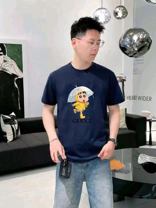 Gucci Cartoon Print Cotton T-Shirt - Crew Neck, Short Sleeve 1 Gucci Cartoon Print Cotton T-Shirt - Crew Neck, Short Sleeve