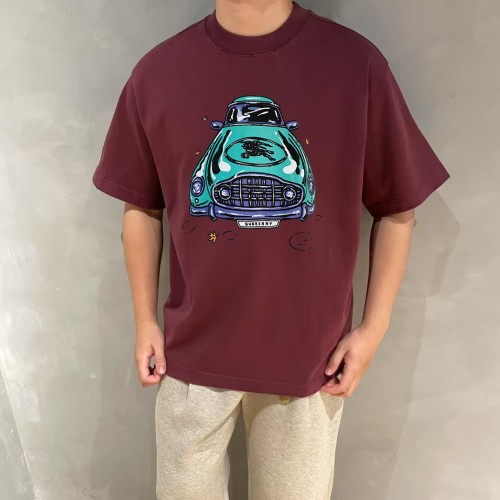 Burberry Graphic Print Crewneck T-Shirt, Relaxed Fit, Burgundy