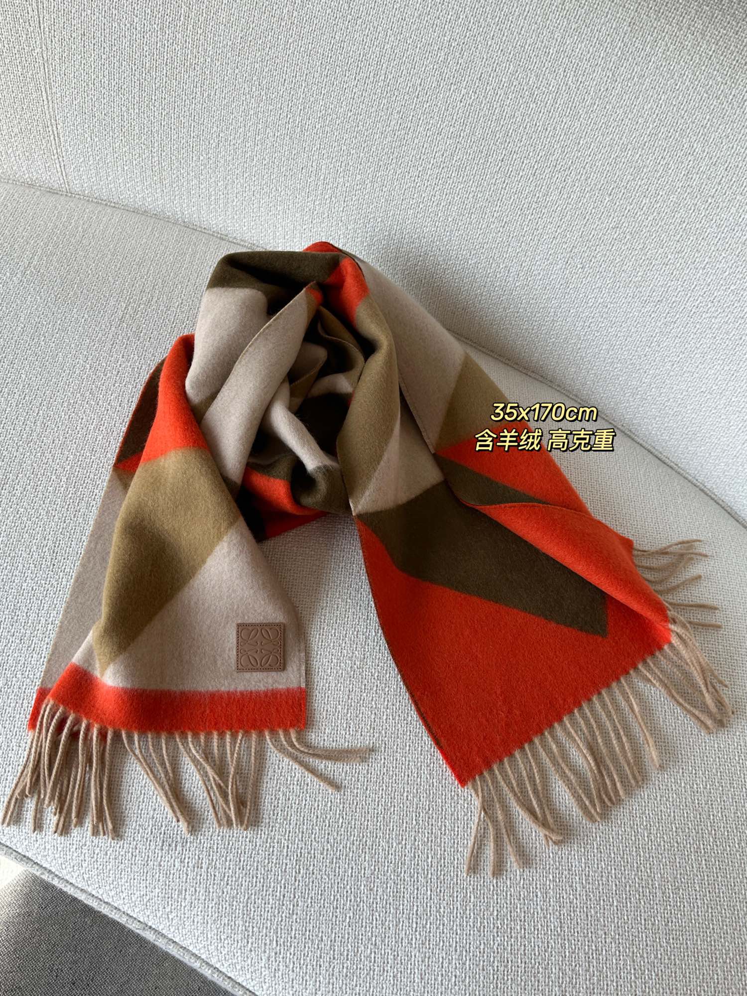 woolHigh weight and thick scarf 🧣 There is no problem with tying, it is - Scarf
