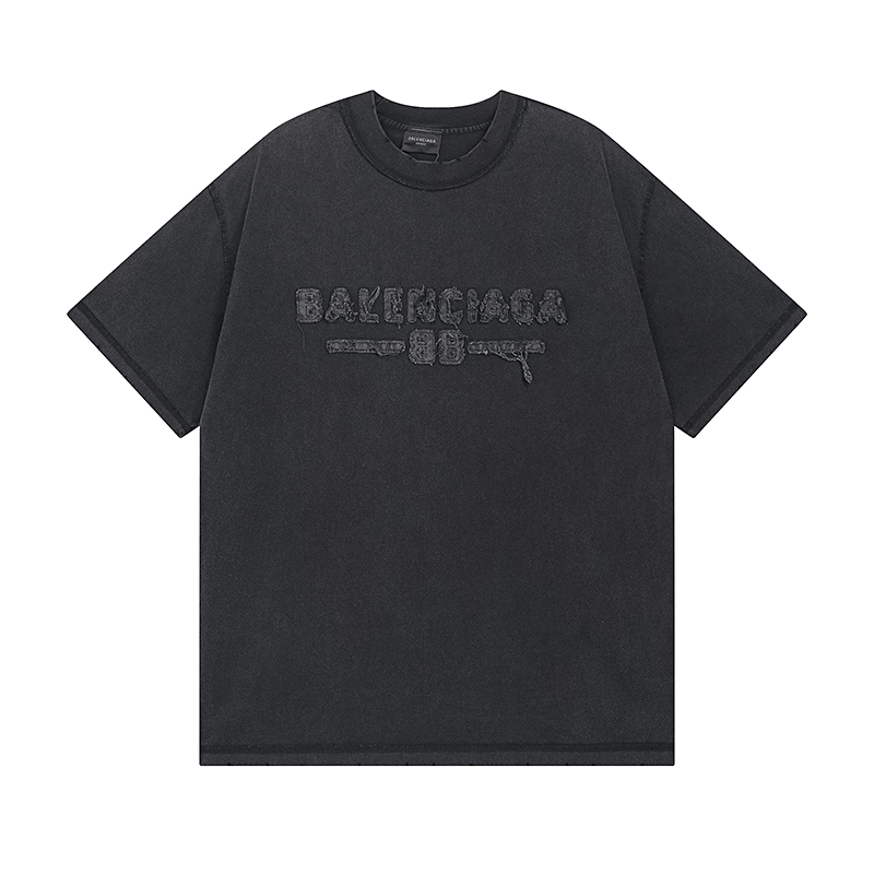P95 fotos de detalle [versión superior, calidad de sitio web oficial] #BALENCIGA París##París 25SS manga corta con letr…