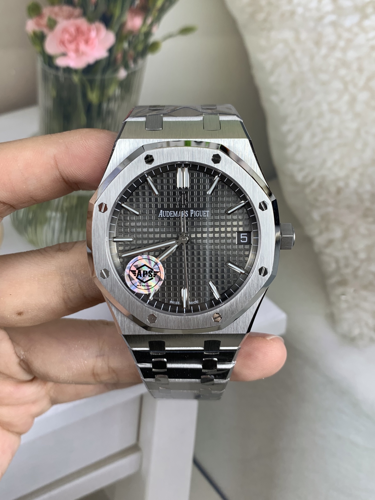 NO:541722,as Audemars Piguet 15500 gray steel,,audemars19860909as 爱彼 15500 灰钢,,audemars,Watch