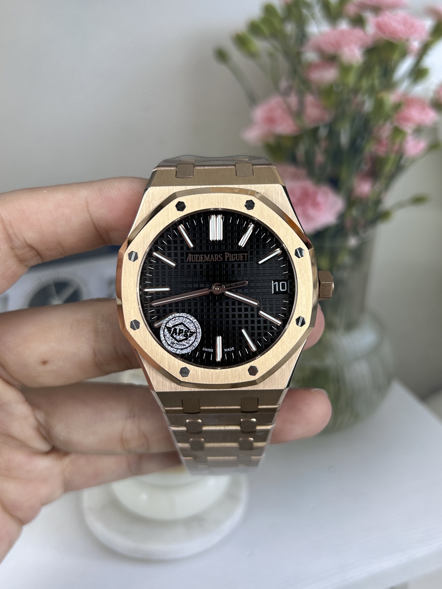 NO:541762,as 15510 Rose Black Steel,19860909as 15510 玫黑钢,,Watch