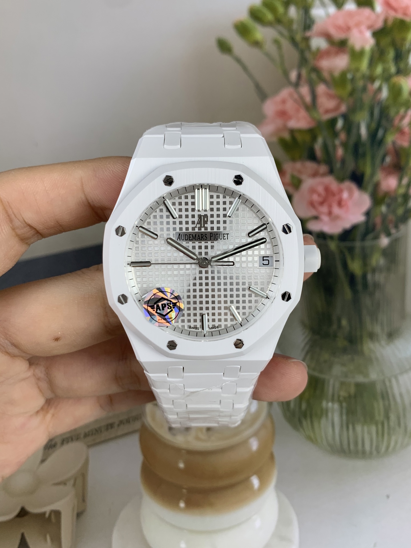 NO:553091,as Audemars Piguet 15500 white ceramic, audemars19860909as 爱彼15500 白陶瓷,,audemars,Watch
