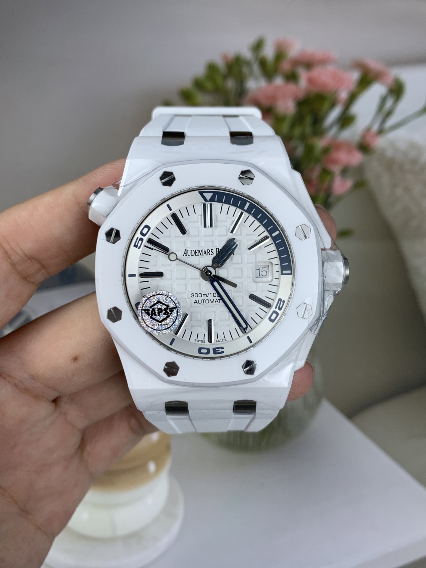NO:553138,as Audemars Piguet 15707 white ceramic, audemars19860909as 爱彼15707 白陶瓷,,audemars,Watch