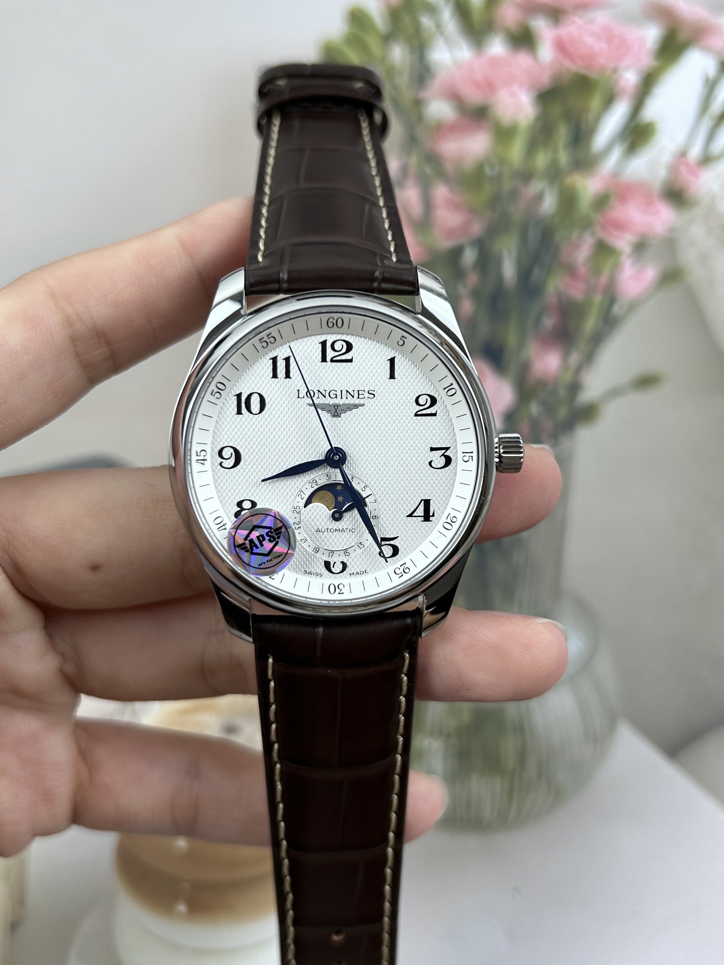 NO:553158,as four needle moon phase,19860909as 四针月相,,Watch