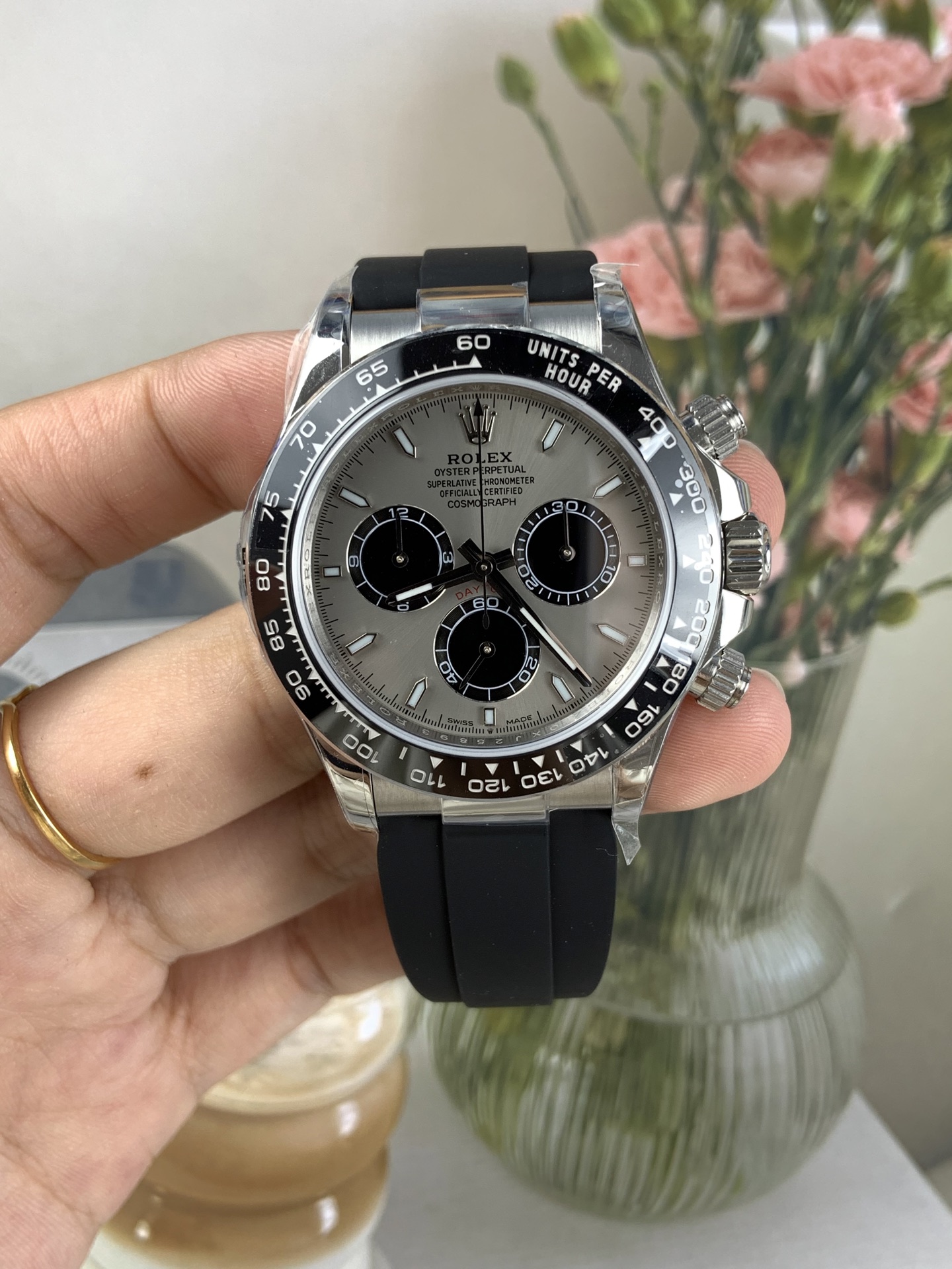 NO:553340,n+ Huijiaodi counterweight version 4131 machine,19860909n+ 灰胶迪 配重版 4131机,,Watch