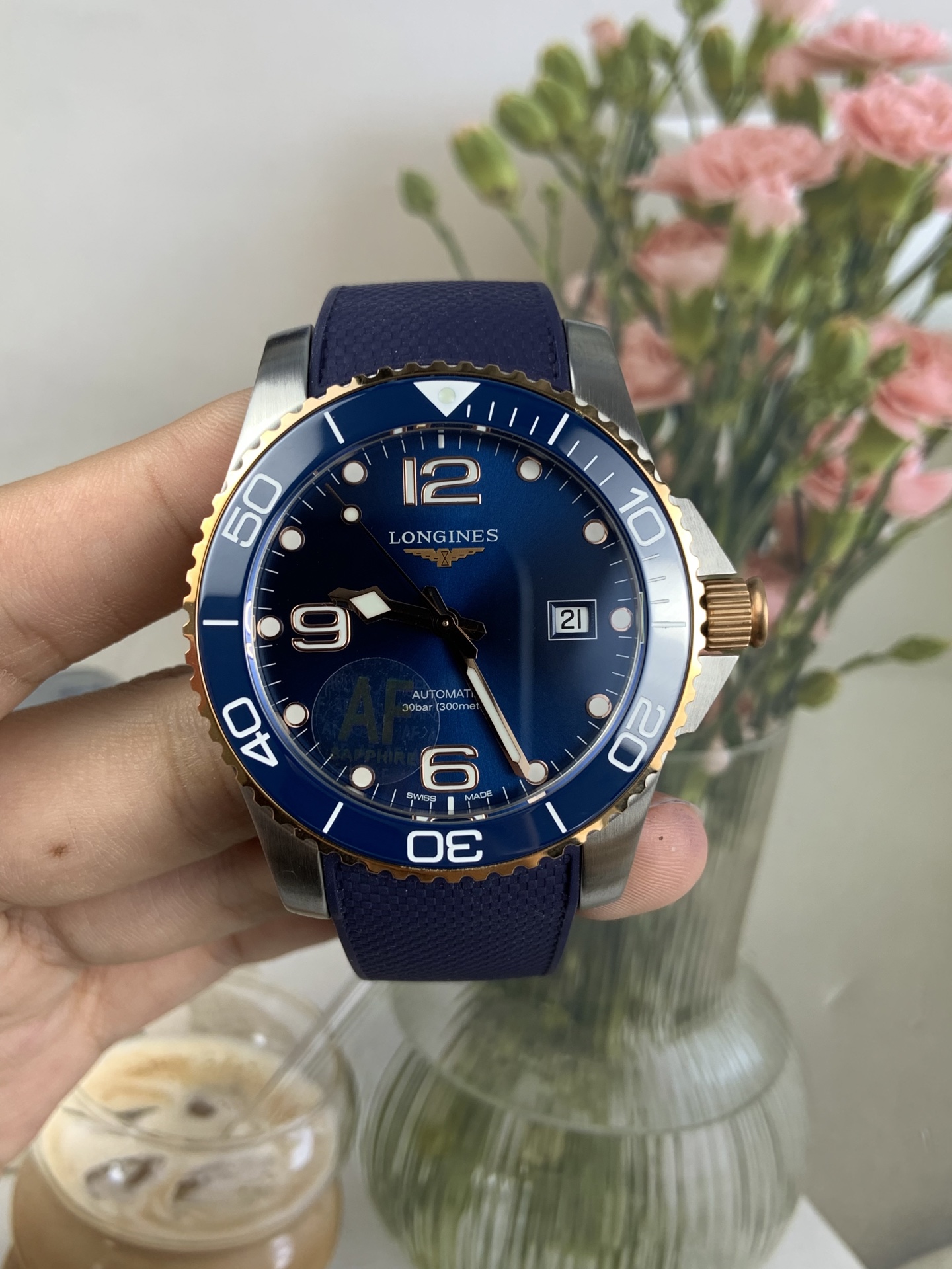 NO:553379,af between gold and blue plate Concas,19860909af 间金蓝盘康卡斯,,Watch